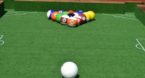Palloni da calcio biliardo in misura 4 e 3